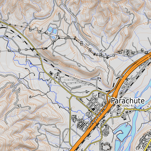 OpenTopoMap map of Cornell Ditch, CO