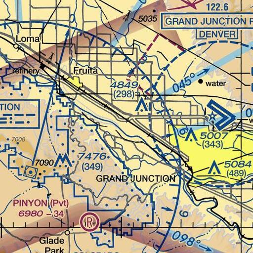 FAA VFR chart of Persigo Wash, CO