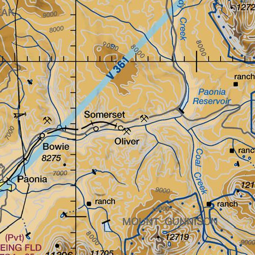 FAA VFR chart of Axelson Mine, CO