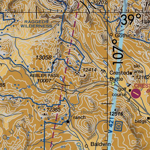 FAA VFR chart of Micawber Mine, CO