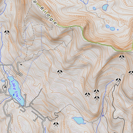 OpenTopoMap map of Mountain Gem Mine, CO