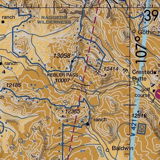 FAA VFR chart of Ruby King Mine, CO