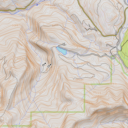 OpenTopoMap map of Ruby Mine, CO
