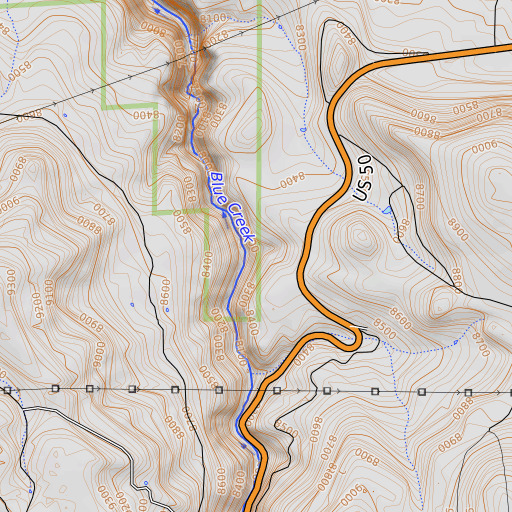OpenTopoMap map of Black Mesa Lode Mine, CO