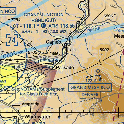 FAA VFR chart of Watson Creek, CO