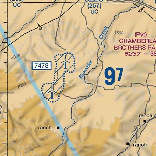 FAA VFR chart of Beach Prospect, WY