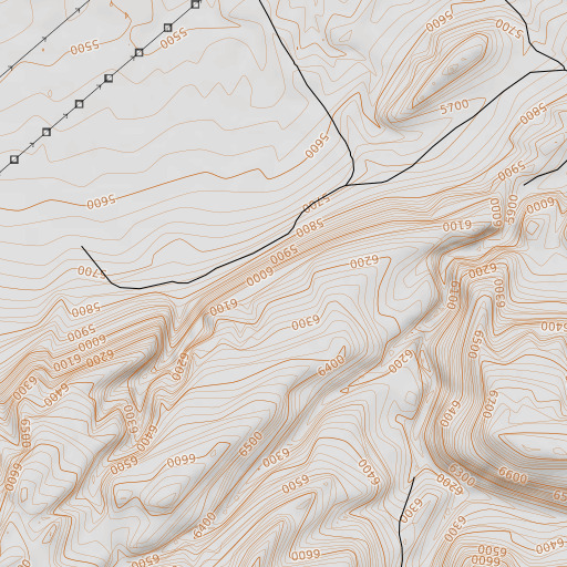 OpenTopoMap map of Smith Deposit, WY