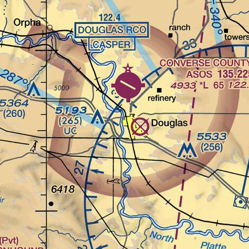 FAA VFR chart of Anderson Pit, WY