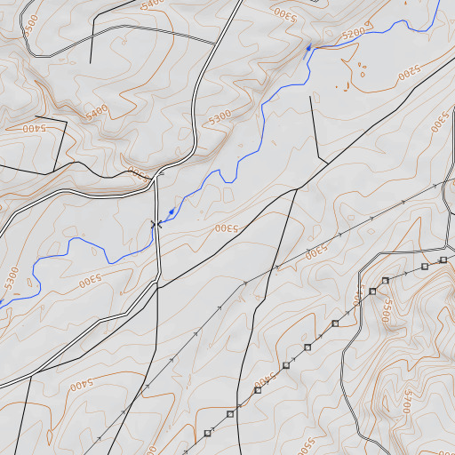 OpenTopoMap map of Pittman Pit, WY