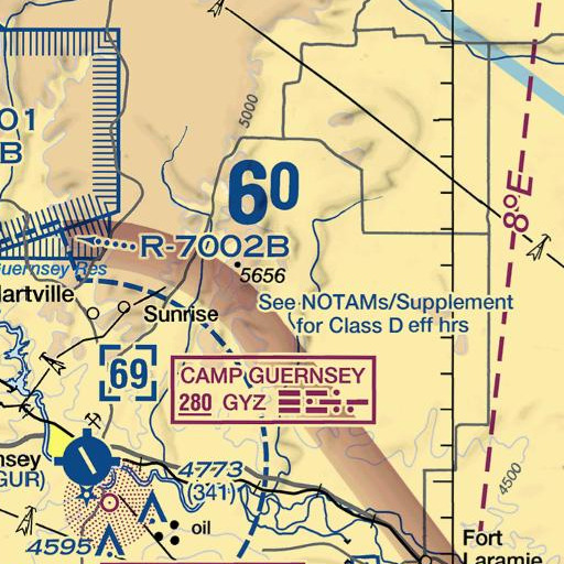 FAA VFR chart of Haystack Number One Claim, WY