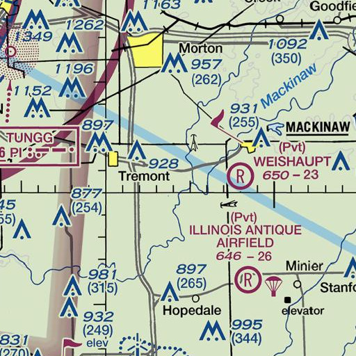 FAA VFR chart of Menert School (historical), IL