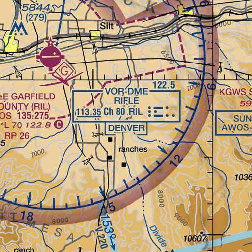 FAA VFR chart of Fairview Cemetery, CO