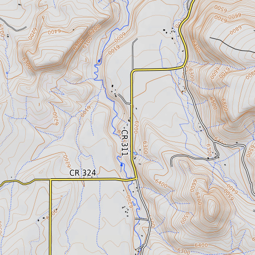 OpenTopoMap map of Fairview Cemetery, CO