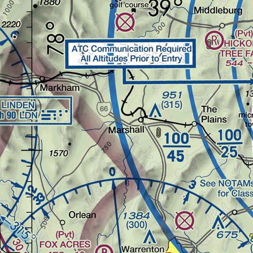FAA VFR chart of Interchange 27, VA