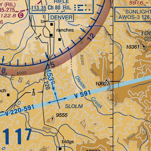FAA VFR chart of Spring Gulch, CO