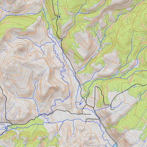 OpenTopoMap map of Deadhorse Creek, CO