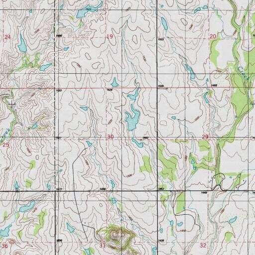 USGS 24K topo map of Oknoname 031065 Dam, OK