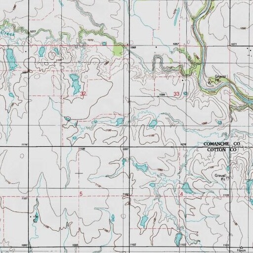 USGS 24K topo map of Oknoname 031069 Dam, OK