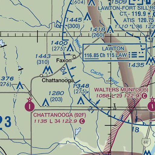 FAA VFR chart of Oknoname 031069 Dam, OK