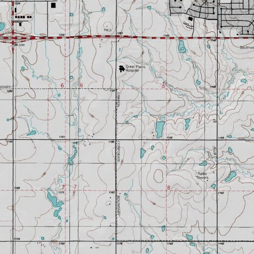 USGS 24K topo map of Oknoname 031070 Dam, OK