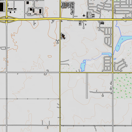 OpenTopoMap map of Oknoname 031070 Dam, OK