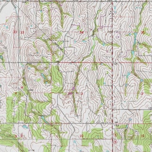 USGS 24K topo map of Daugherty Gss Number 1 Dam, OK