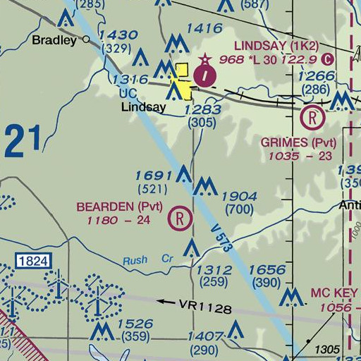FAA VFR chart of Daugherty Gss Number 1 Dam, OK