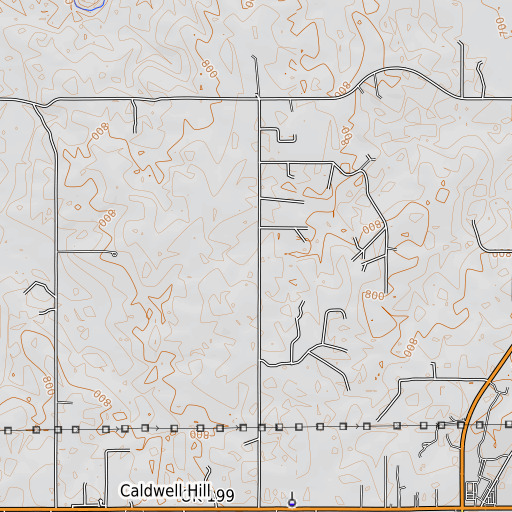 OpenTopoMap map of Moore Pond, OK