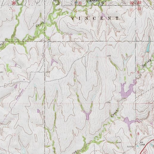 USGS 24K topo map of Oknoname 051007 Dam, OK