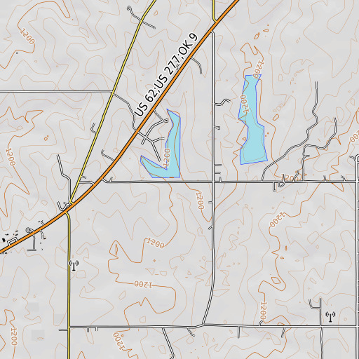OpenTopoMap map of Oknoname 051008 Dam, OK