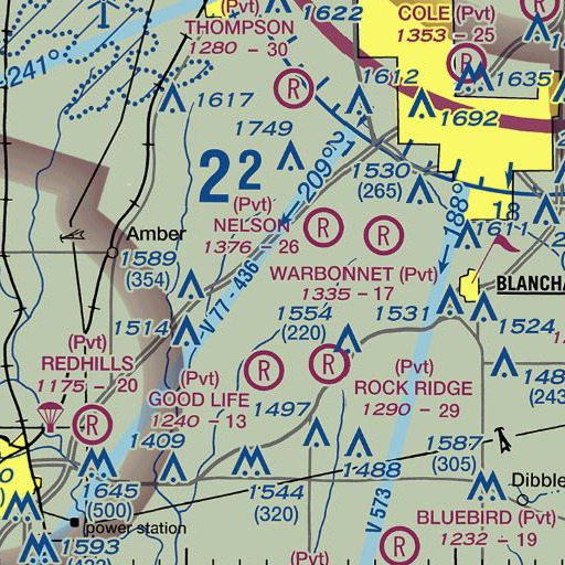 FAA VFR chart of Oknoname 051009 Dam, OK