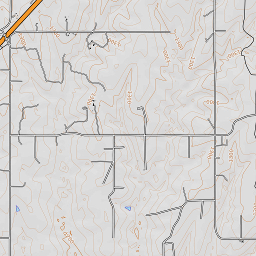 OpenTopoMap map of Oknoname 051009 Dam, OK