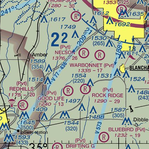 FAA VFR chart of Oknoname 051012 Dam, OK