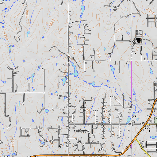 OpenTopoMap map of Oknoname 051013 Dam, OK