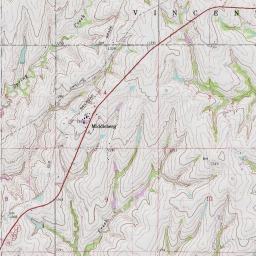 USGS 24K topo map of Oknoname 051014 Dam, OK