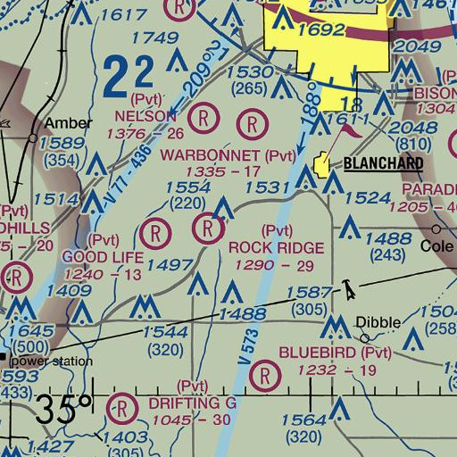 FAA VFR chart of Oknoname 051014 Dam, OK