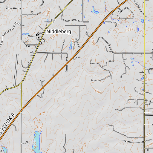 OpenTopoMap map of Oknoname 051015 Dam, OK