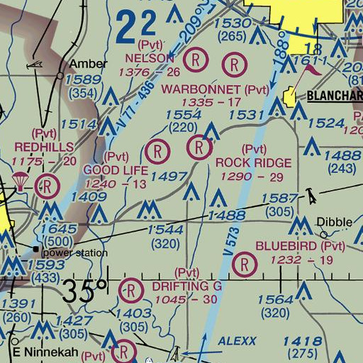 FAA VFR chart of Oknoname 051019 Dam, OK