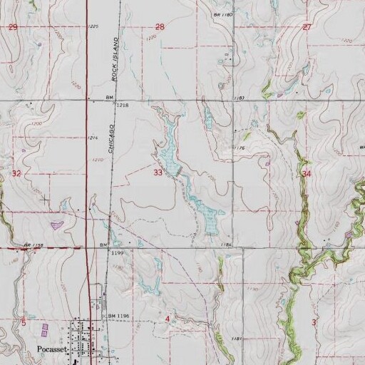 USGS 24K topo map of Oknoname 051023 Dam, OK