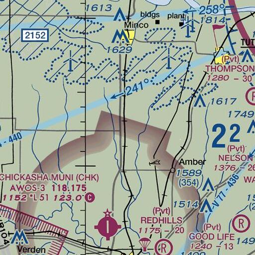 FAA VFR chart of Oknoname 051023 Dam, OK