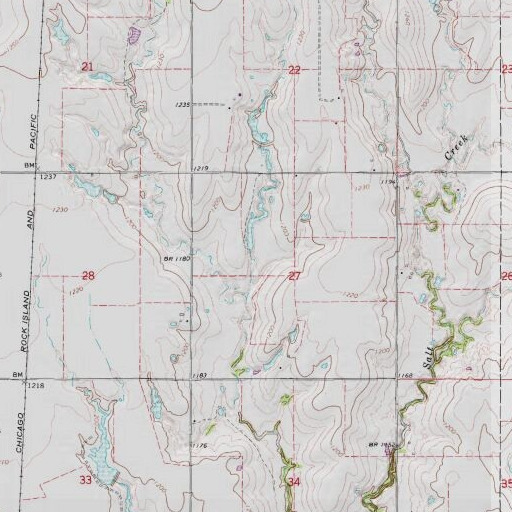USGS 24K topo map of Oknoname 051024 Dam, OK
