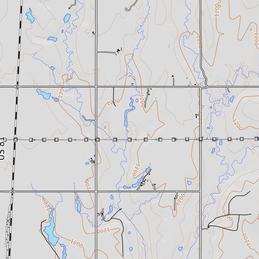 OpenTopoMap map of Oknoname 051024 Dam, OK