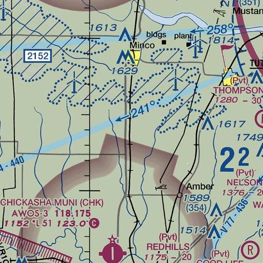 FAA VFR chart of Oknoname 051025 Dam, OK