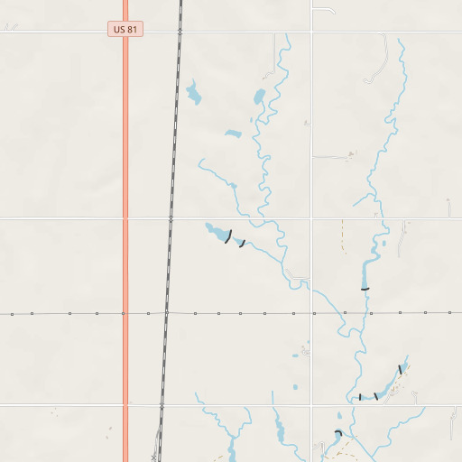 OpenStreetMap map of Oknoname 051025 Dam, OK