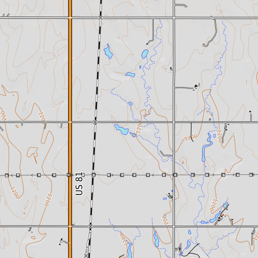 OpenTopoMap map of Oknoname 051025 Dam, OK