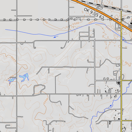 OpenTopoMap map of Oknoname 051031 Dam, OK