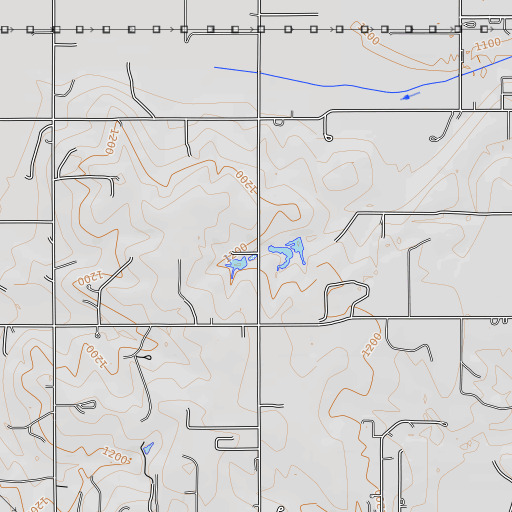 OpenTopoMap map of Oknoname 051032 Dam, OK