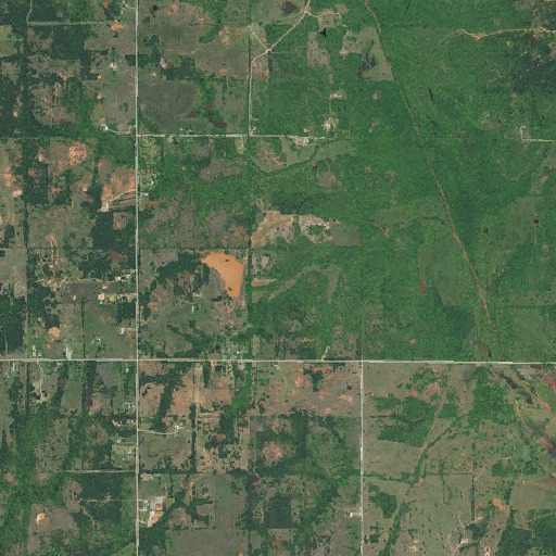 Aerial imagery of Spores Lake, OK