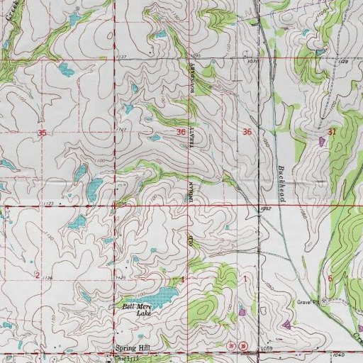 USGS 24K topo map of Al Salyer Dam, OK