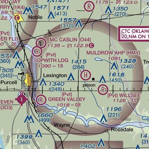 FAA VFR chart of Al Salyer Dam, OK